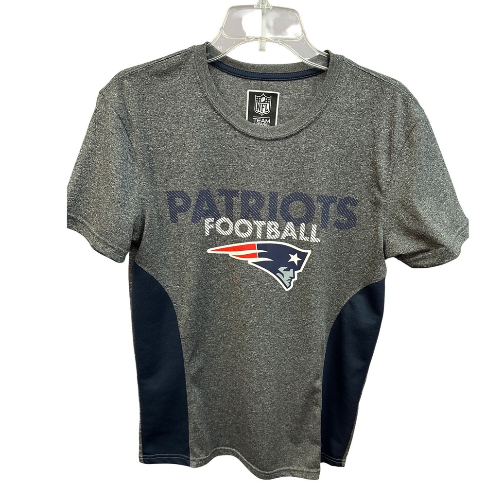 NFL New England Patriots‎ Football T-Shirt Men's Small Team Apparel Gray